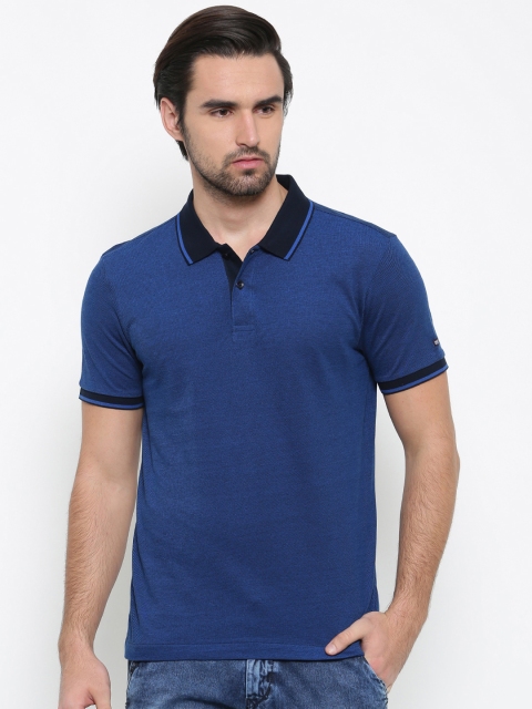 

Arrow Sport Men Blue Solid Polo T-shirt