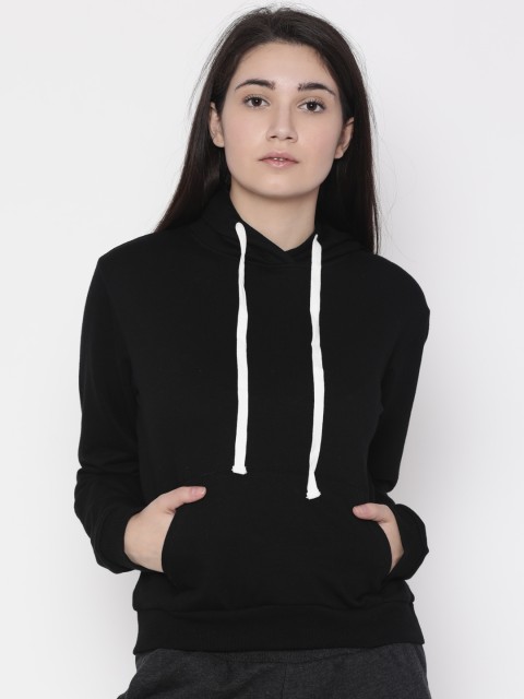

FOREVER 21 Women Black Solid Sweatshirt