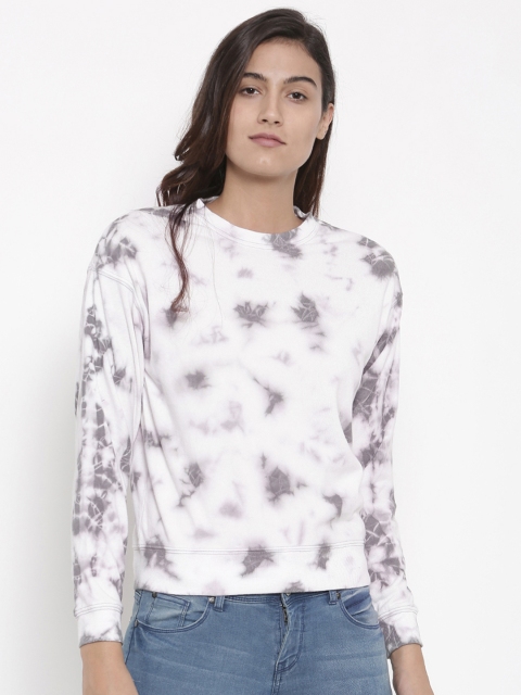 

FOREVER 21 Women Off-White Dyed Top