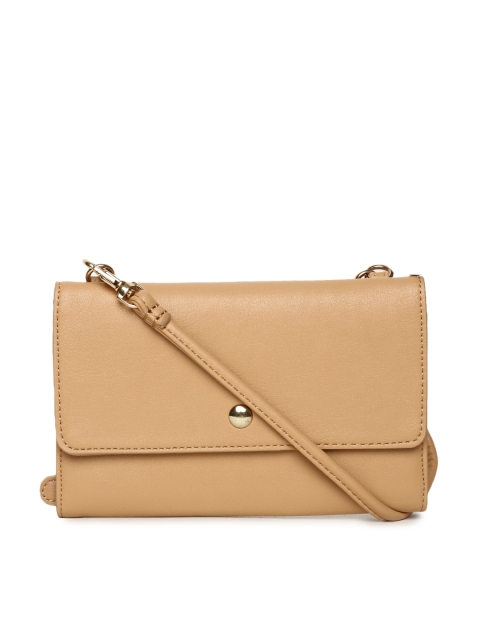 

FOREVER 21 Women Beige Solid Three Fold Wallet