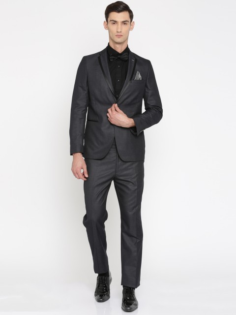 

Peter England Grey Euro Slim Fit Single Breasted Formal Suit