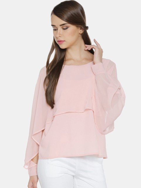 

Annabelle by Pantaloons Women Pink Solid Top