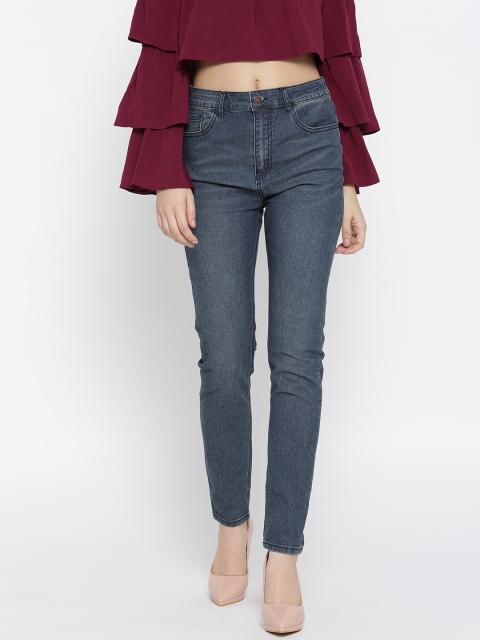

FOREVER 21 Women Blue Skinny Fit High-Rise Clean Look Stretchable Jeans