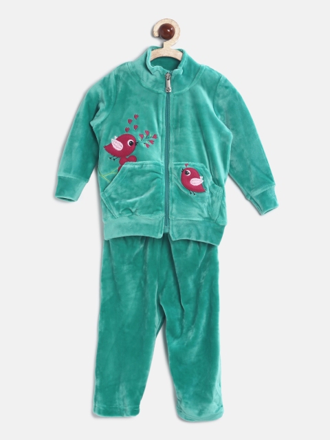 

Sweet Dreams Girls Green Solid Night Suit 400576
