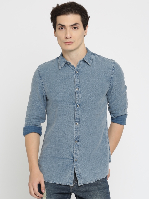 

Jack & Jones Men Blue Slim Fit Solid Casual Shirt