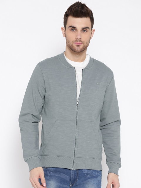 

Jack & Jones Men Grey Solid Bomber Jacket