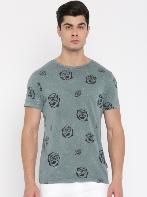 

Jack & Jones Men Grey Printed Round Neck T-shirt