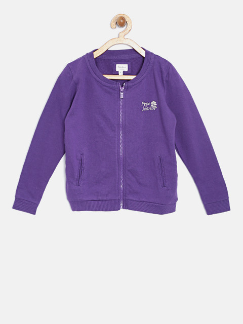 

Pepe Jeans Girls Purple Solid Sweatshirt