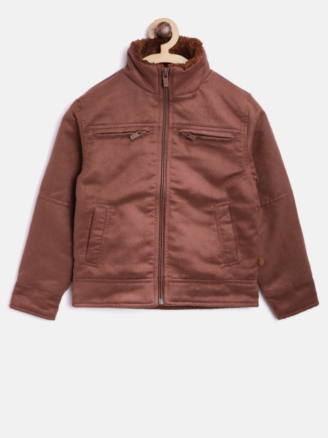 

Pepe Jeans Boys Rust Brown Solid Tailored Jacket