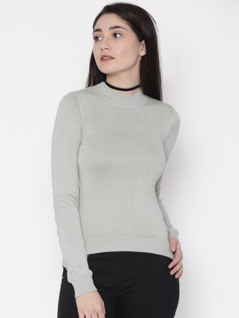 

FOREVER 21 Women Grey Solid Pullover