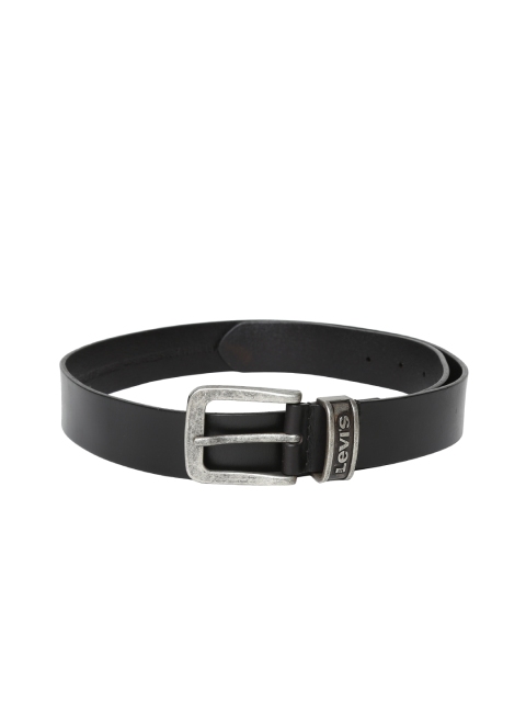 

Levis Men Black Solid Leather Belt