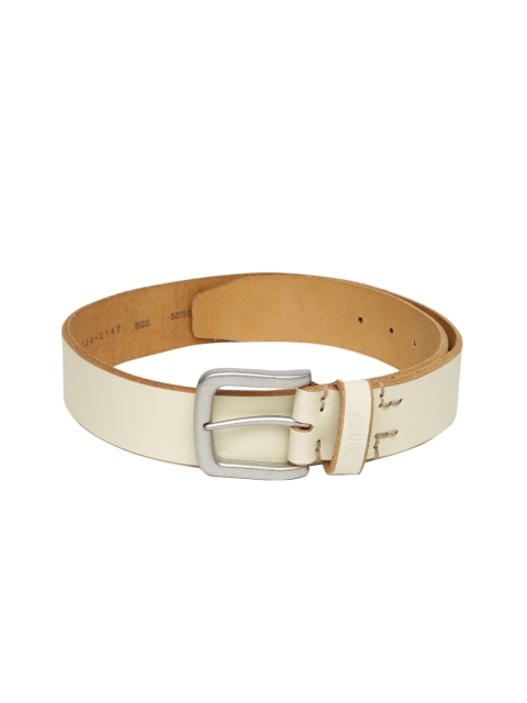 

Levis Men Off-White Solid Belt