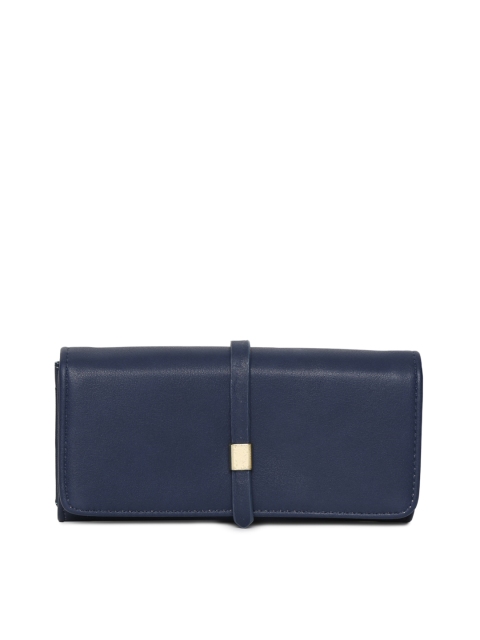 

Lino Perros Women Blue Solid Three Fold Wallet