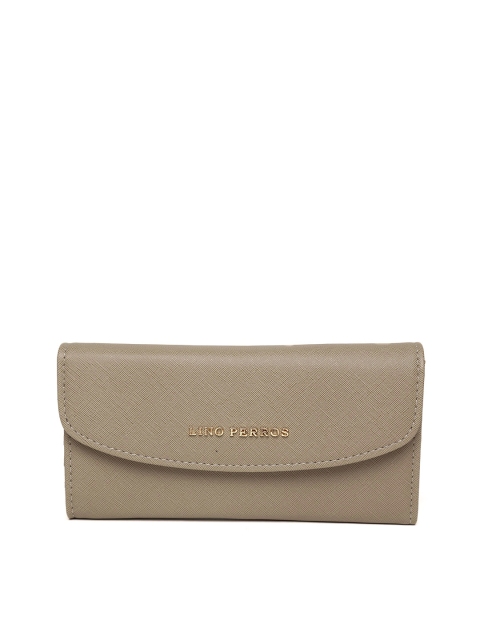 

Lino Perros Women Grey Solid Three Fold Wallet