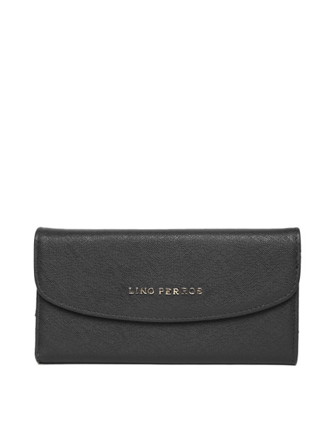 

Lisa Haydon for Lino Perros Women Black Solid Three Fold Wallet