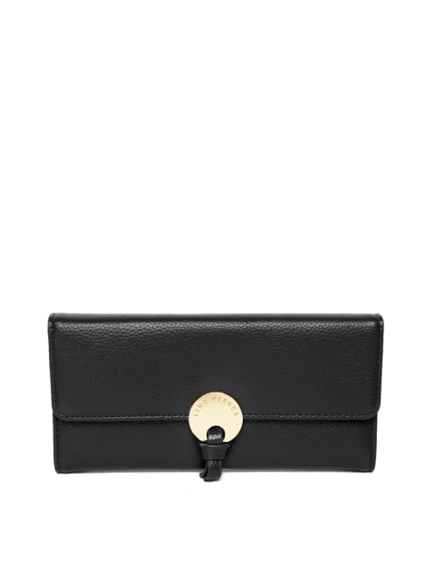 

Lino Perros Women Black Solid Two Fold Wallet