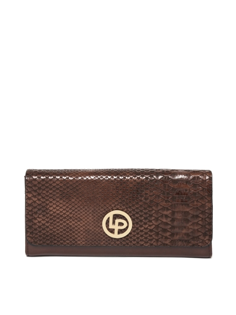

Lino Perros Women Brown Textured Two Fold Wallet