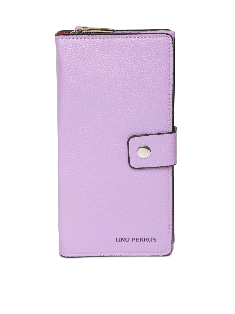 

Lino Perros Women Purple Solid Two Fold Wallet