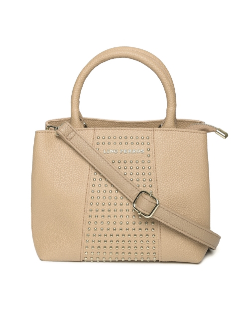 

Lino Perros Beige Embellished Handheld Bag with Sling Strap