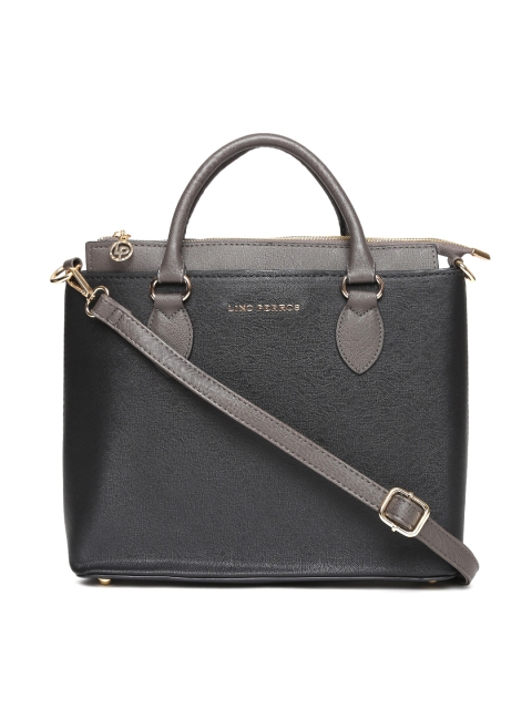 

Lino Perros Black Handbag with Sling Strap, Charcoal