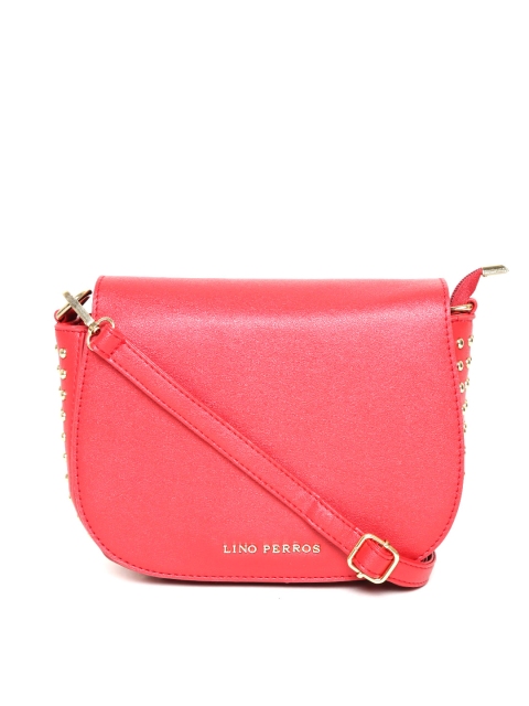 

Lino Perros Red Studded Sling Bag
