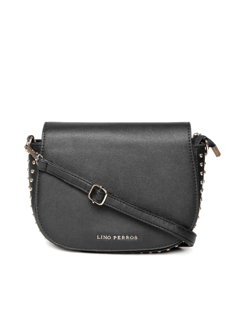 

Lino Perros Black Studded Sling Bag
