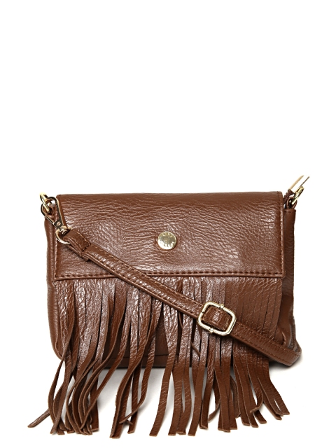 

Lino Perros Brown Fringed Sling Bag