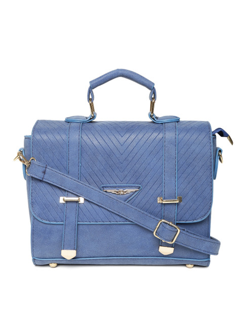 

Lino Perros Blue Solid Satchel with Sling Strap