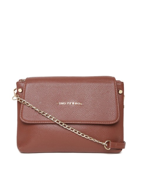 

Lino Perros Brown Solid Sling Bag