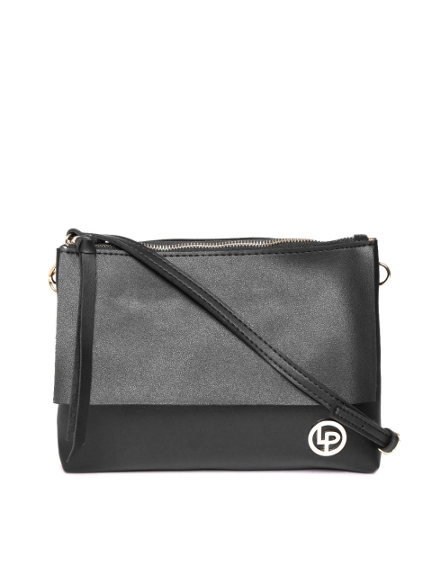 

Lino Perros Black Solid Sling Bag