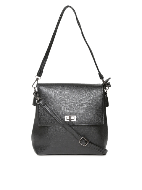 

Lino Perros Black Solid Sling Bag