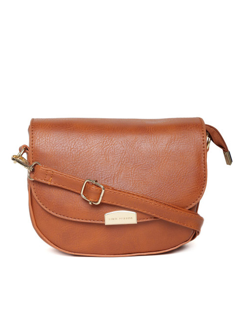 

Lino Perros Tan Brown Solid Sling Bag