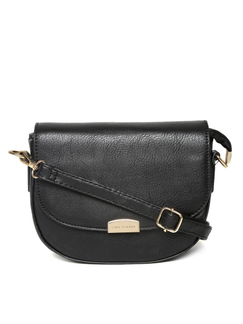 

Lino Perros Black Solid Sling Bag