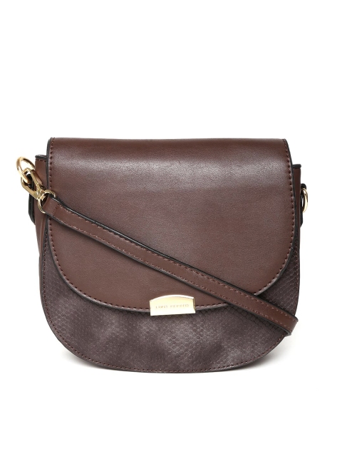 

Lino Perros Coffee Brown Snakeskin Textured Sling Bag
