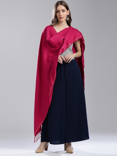 

W Women Pink Solid Stole
