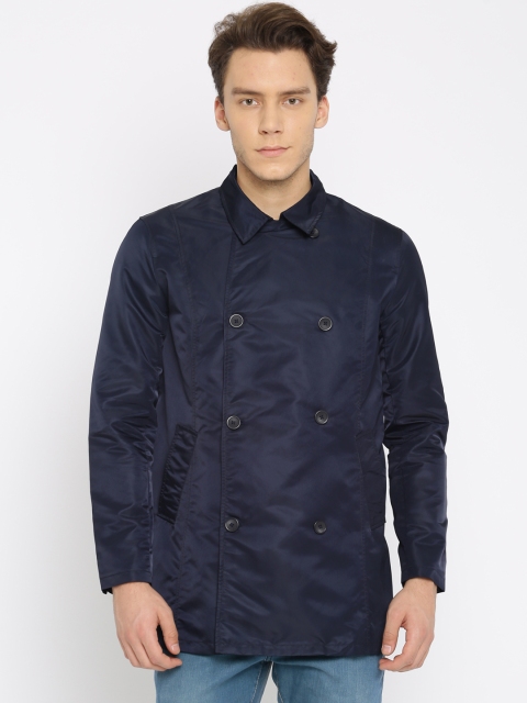 

FOREVER 21 Men Navy Solid Tailored Jacket, Navy blue
