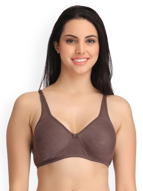 

Clovia Cotton Rich Non-Padded Full Cup T-Shirt Bra, Brown