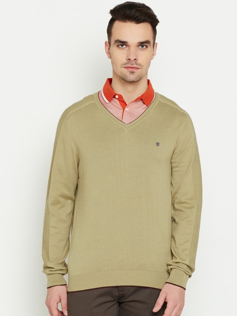 

Blackberrys Men Beige Solid Sweater