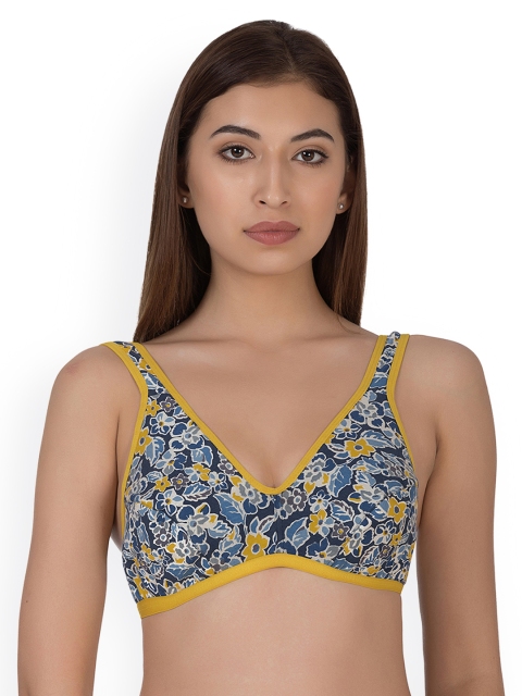 

Clovia Blue Printed Non-Wired Non Padded Everyday Bra BR0828P02