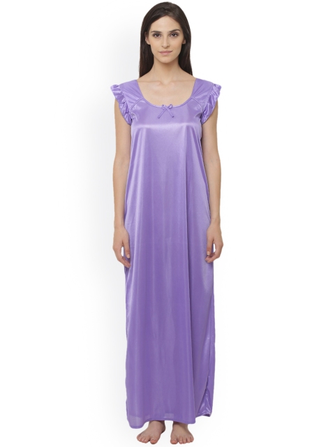 

Clovia Purple Satin Nightdress