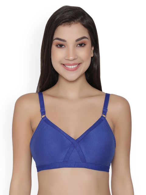 

Clovia Blue Solid Non-Wired Non Padded T-shirt Bra