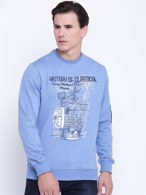 

Monte Carlo Men Blue Printed Sweatshirt