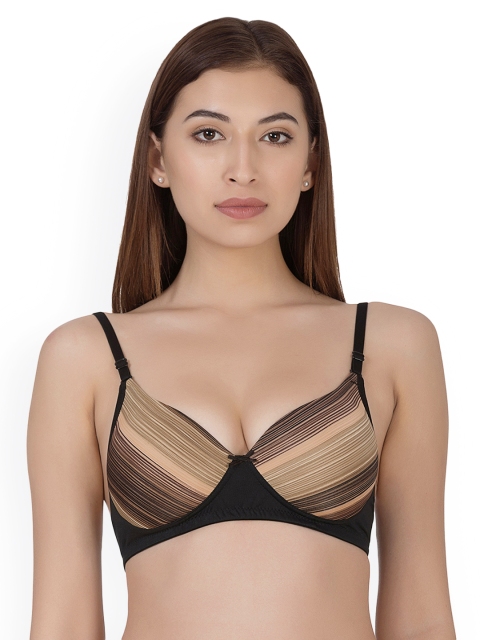 

Clovia Padded Non-Wired Multiway T-Shirt Bra, Brown