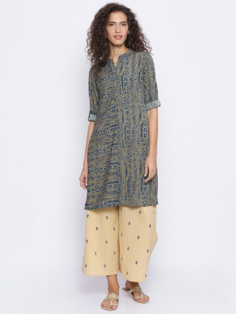 

Melange by Lifestyle Women Brown & Beige Printed A-Line Kurta