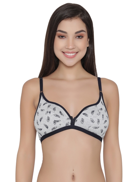 

Clovia Grey Printed Non-Wired Non Padded Everyday Bra