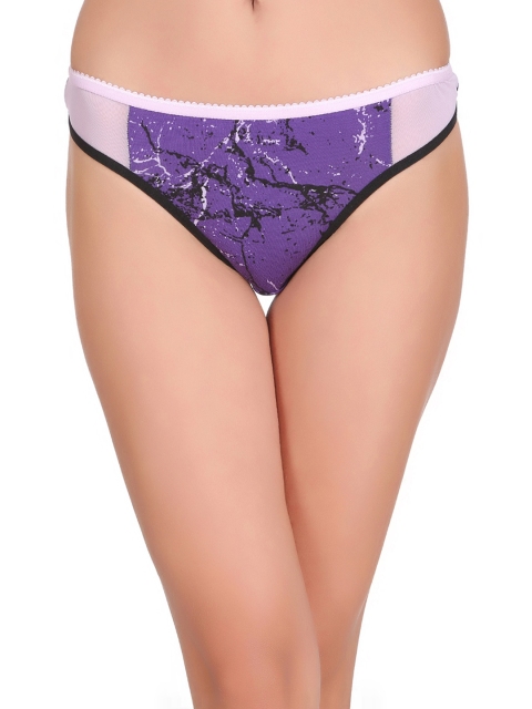 

Clovia Women Purple Printed Bikini Briefs PN1993P15XL