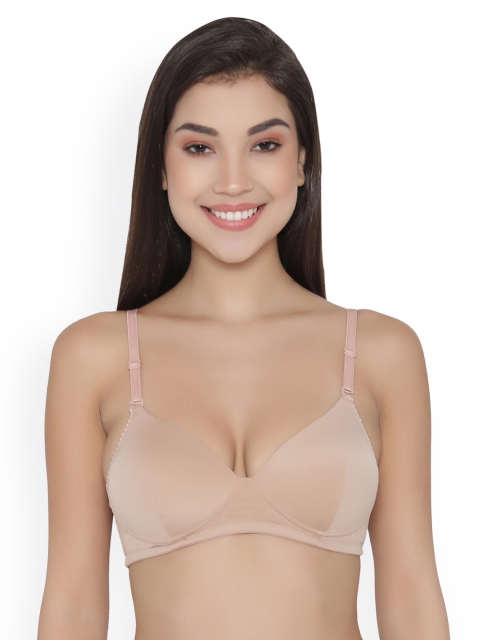 

Clovia Beige Solid Non-Wired Padded Everyday Bra