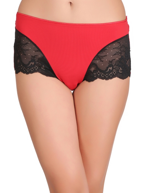 

Clovia Women Red & Black Boyshorts PN2017P04XXL