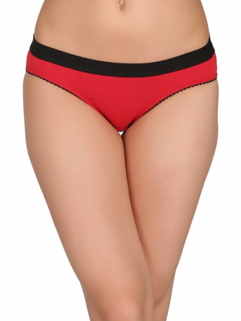 

Clovia Women Red & Black Bikini Briefs PN2027P04XL
