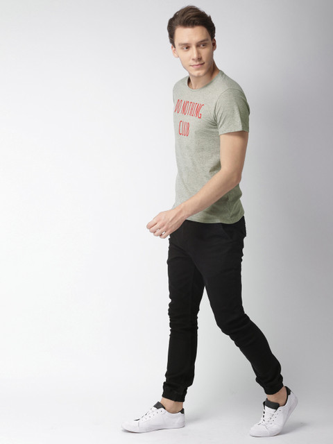 

Mast & Harbour Men Grey Printed Round Neck T-Shirt